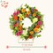 18" Summer Floral Wreaths for Front Door Summer Wreath with Daisy Flowers Green Tea Leaves, Artificial Floral Wreath Green Foliage Wreath for Wall Window Farmhouse Party Holiday Home Decor